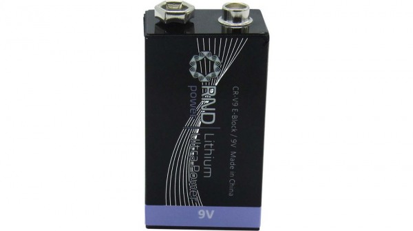 Lithium Batterie, 9V für Rauchmelder etc.